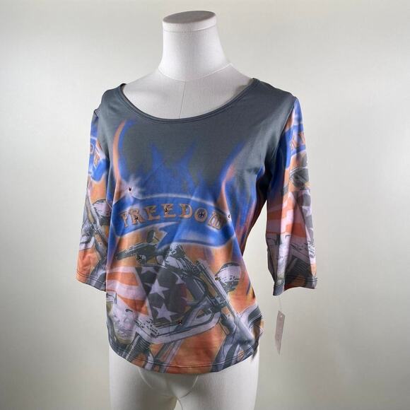 Vintage y2k america printed top - Picture 1 of 5